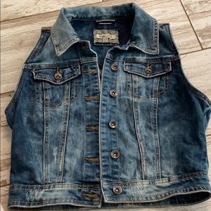 Destroyed Denim Vest